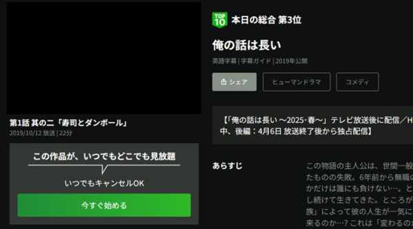 俺の話は長い